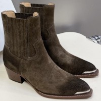 Замшевые казаки Celine с эластичными вставками PREMIUM качества
