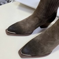 Замшевые казаки Celine с эластичными вставками PREMIUM качества