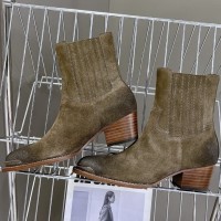 Замшевые казаки Celine с эластичными вставками PREMIUM качества