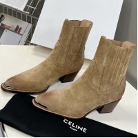 Замшевые казаки Celine с эластичными вставками PREMIUM качества