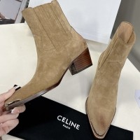 Замшевые казаки Celine с эластичными вставками PREMIUM качества