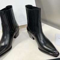 Кожаные казаки Celine с эластичными вставками PREMIUM качества