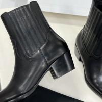 Кожаные казаки Celine с эластичными вставками PREMIUM качества