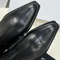 Кожаные казаки Celine с эластичными вставками PREMIUM качества