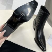 Кожаные казаки Celine с эластичными вставками PREMIUM качества