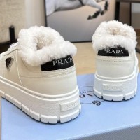 Зимние кроссовки Prada с меховой отделкой PREMIUM качества