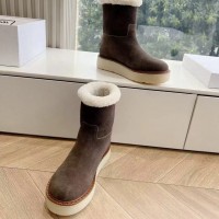 Зимние ботинки Prada с меховой отделкой PREMIUM качества