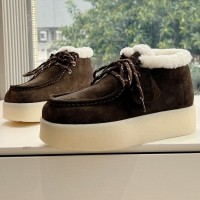 Зимние ботинки Miu Miu с меховой отделкой PREMIUM качества