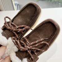 Зимние ботинки Miu Miu с меховой отделкой PREMIUM качества