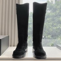 Замшевые сапоги Chanel с логотипом PREMIUM качества
