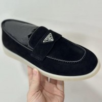 Замшевые лоферы Prada с логотипом PREMIUM качества