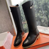 Кожаные сапоги Hermes Jumping с культовой пряжкой PREMIUM качества