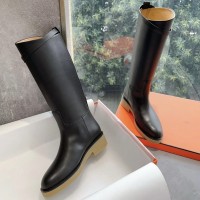 Кожаные сапоги Hermes Jumping с культовой пряжкой PREMIUM качества