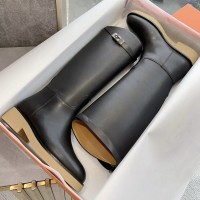 Кожаные сапоги Hermes Jumping с культовой пряжкой PREMIUM качества