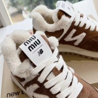 Зимние кроссовки New Balance 574 x Miu Miu PREMIUM качества