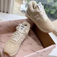 Зимние кроссовки New Balance 574 x Miu Miu PREMIUM качества