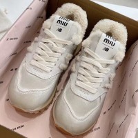 Зимние кроссовки New Balance 574 x Miu Miu PREMIUM качества