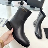 Кожаные ботинки Alexander Wang с логотипом