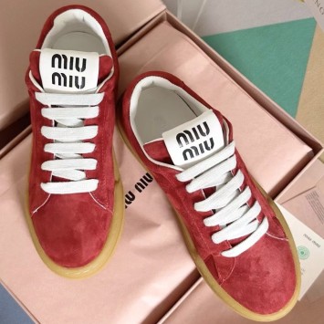 Кроссовки Miu Miu из выбеленной замши PREMIUM качества