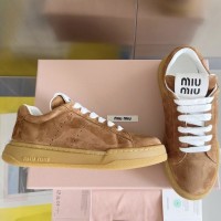 Кроссовки Miu Miu из выбеленной замши PREMIUM качества