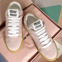 Кроссовки Miu Miu из выбеленной замши PREMIUM качества