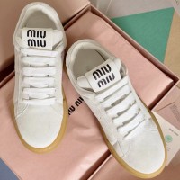 Кроссовки Miu Miu из выбеленной замши PREMIUM качества