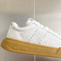 Кроссовки Miu Miu из выбеленной замши PREMIUM качества