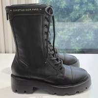 Кожаные ботинки Dior со шнуровкой 