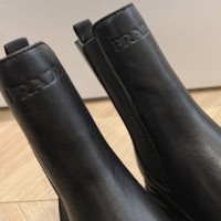 Кожаные челси Prada с массивной подошвой PREMIUM качества