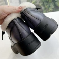 Зимние кожаные ботильоны Miu Miu Fume PREMIUM качества