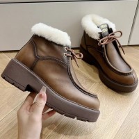 Зимние кожаные ботильоны Miu Miu Fume PREMIUM качества