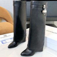 Сапоги Givenchy Shark Lock на танкетке PREMIUM качества