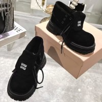 Ботинки Miu Miu с широкими отворотами PREMIUM качества