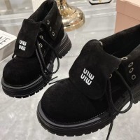 Ботинки Miu Miu с широкими отворотами PREMIUM качества