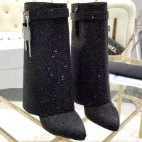 Сапоги Givenchy Shark Lock с отделкой кристаллами PREMIUM качества