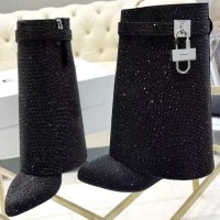 Сапоги Givenchy Shark Lock с отделкой кристаллами PREMIUM качества