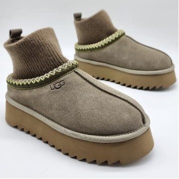 Зимние угги UGG Tazzette с трикотажной вставкой