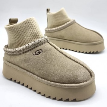 Зимние угги UGG Tazzette с трикотажной вставкой