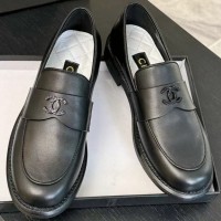 Кожаные лоферы Chanel с логотипом PREMIUM качества