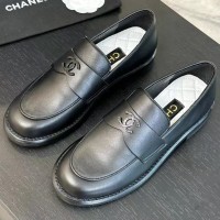 Кожаные лоферы Chanel с логотипом PREMIUM качества
