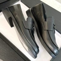Кожаные лоферы Chanel с логотипом PREMIUM качества