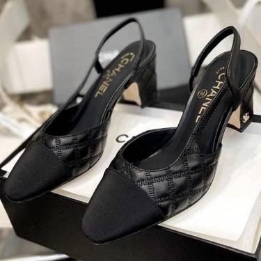 Кожаные туфли Chanel со стеганым узором PREMIUM качества