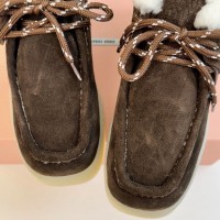 Зимние ботинки Miu Miu с меховой отделкой PREMIUM качества