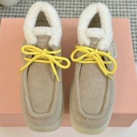 Зимние ботинки Miu Miu с меховой отделкой PREMIUM качества