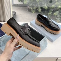 Кожаные лоферы Prada с логотипом PREMIUM качества