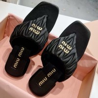 Кожаные шлепанцы Miu Miu Wander PREMIUM качества