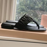 Кожаные шлепанцы Miu Miu Wander PREMIUM качества