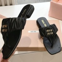 Кожаные шлепанцы Miu Miu Wander PREMIUM качества