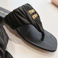 Кожаные шлепанцы Miu Miu Wander PREMIUM качества