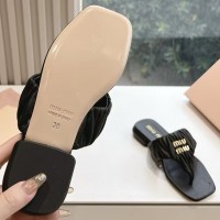 Кожаные шлепанцы Miu Miu Wander PREMIUM качества